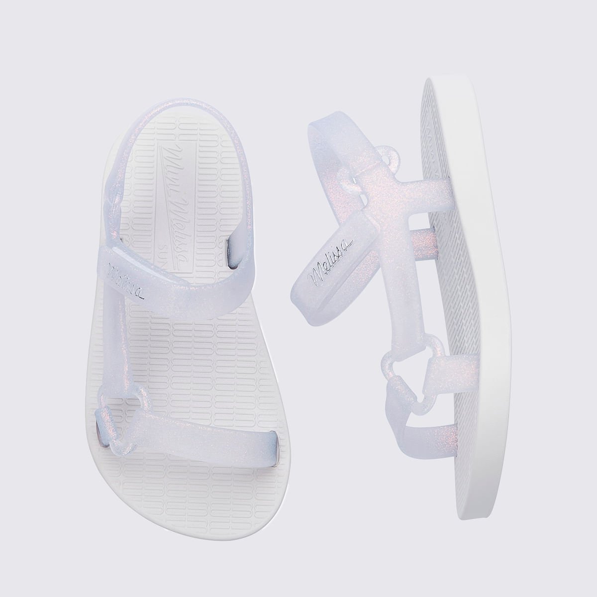 Mini Melissa Sun Downtown Baby Branco Vidro Glitter 35771 Branco 4