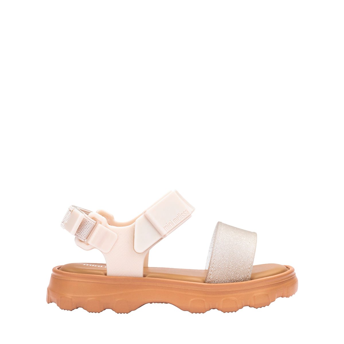 Mini Melissa Kick Off Sandal Baby Bege Glitter 35935