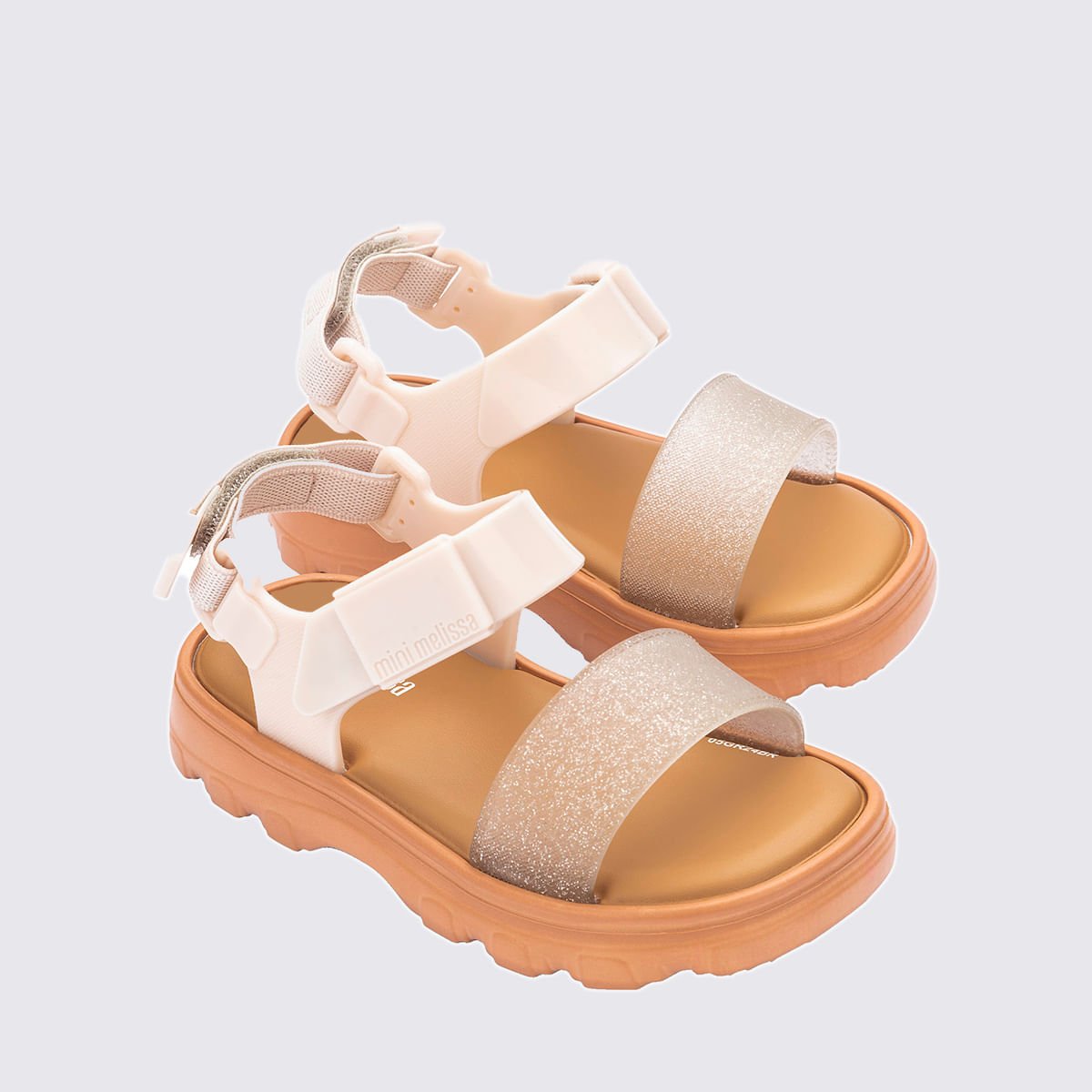Mini Melissa Kick Off Sandal Baby Bege Glitter 35935 Bege 3