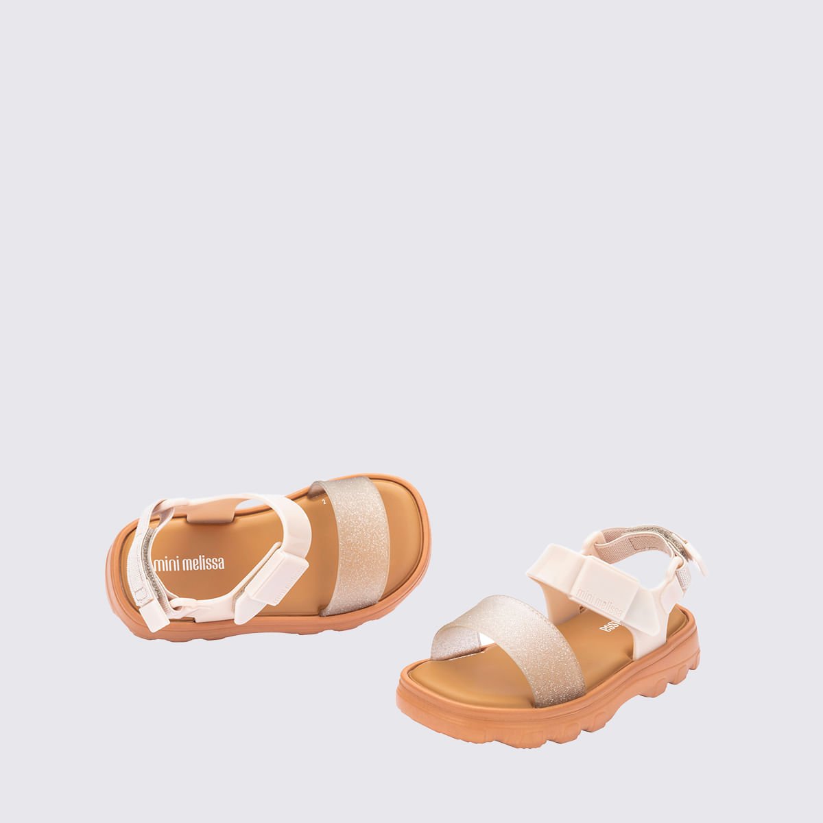 Mini Melissa Kick Off Sandal Baby Bege Glitter 35935 Bege 4
