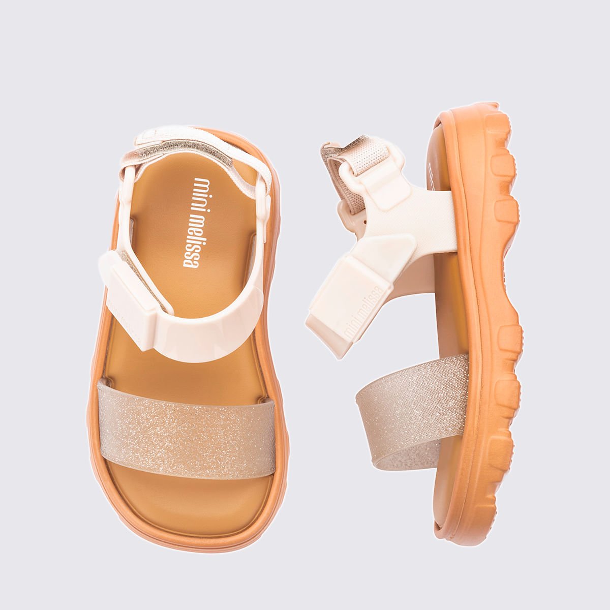 Mini Melissa Kick Off Sandal Baby Bege Glitter 35935 Bege 5