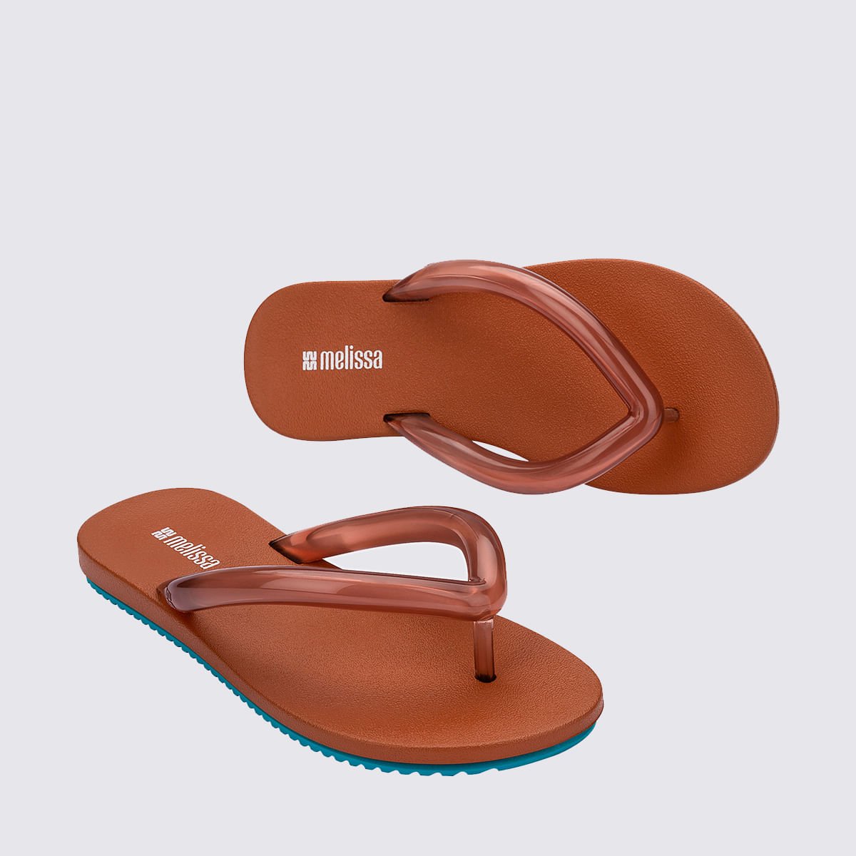 Melissa Flip Flop Airflow Marrom Azul 37942 Marrom 3
