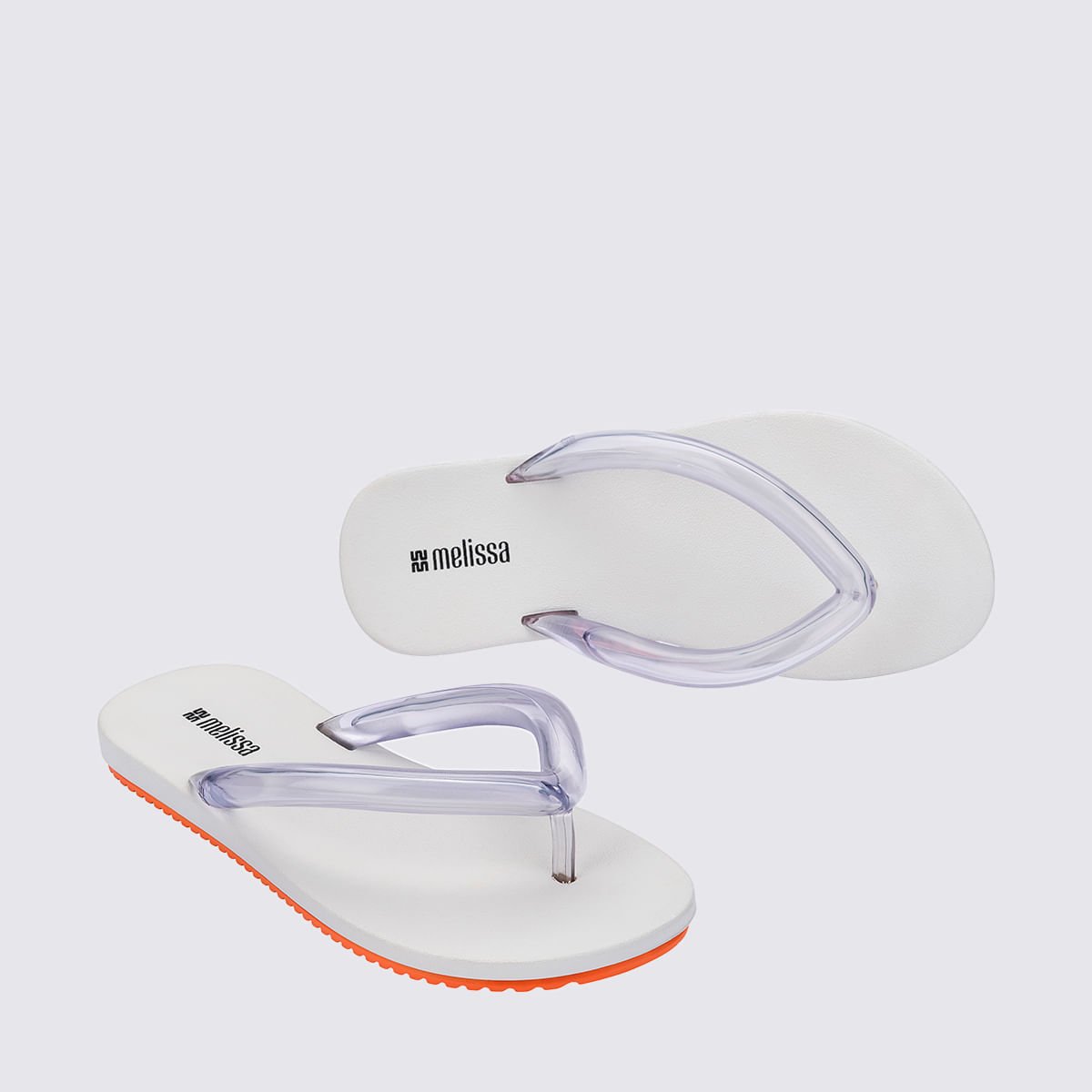 Melissa Flip Flop Airflow Branco Laranja 37942 Branco 3