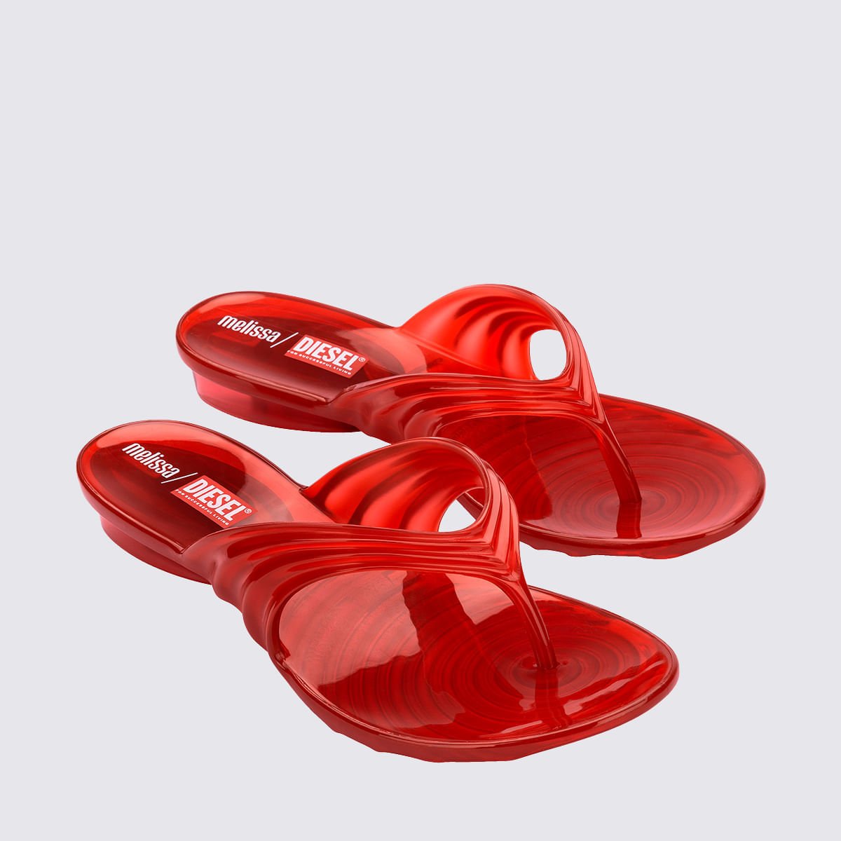 Melissa Quantum Thong + Diesel Vermelho Transparente 36151 Vermelho 3
