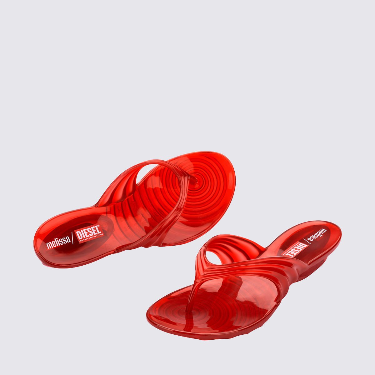 Melissa Quantum Thong + Diesel Vermelho Transparente 36151 Vermelho 4