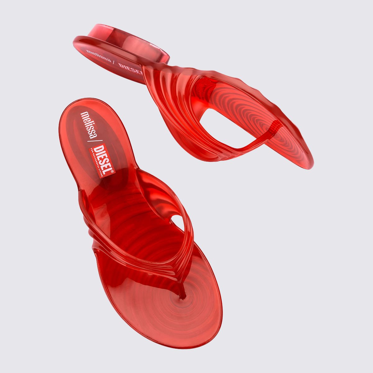 Melissa Quantum Thong + Diesel Vermelho Transparente 36151 Vermelho 5