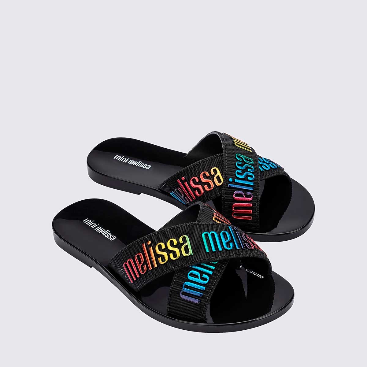 Mini Melissa M-Lover Slide Infantil Preto Verde 35968 Preto 3