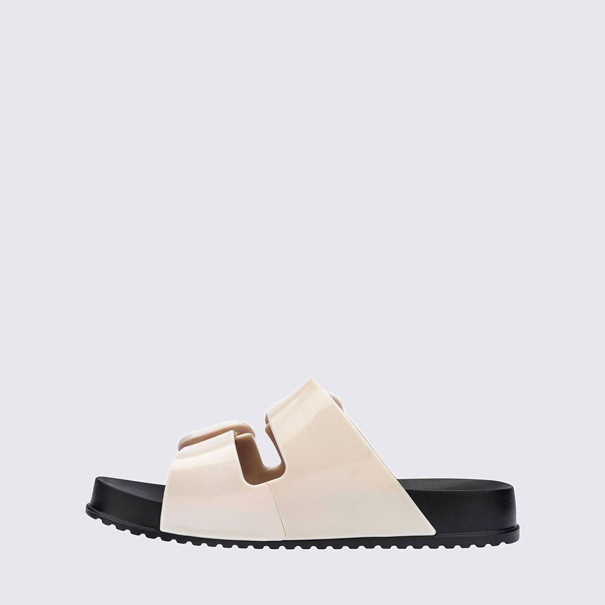 Mini Melissa Cozy Slide Infantil Preto Bege 35685 Bege 2
