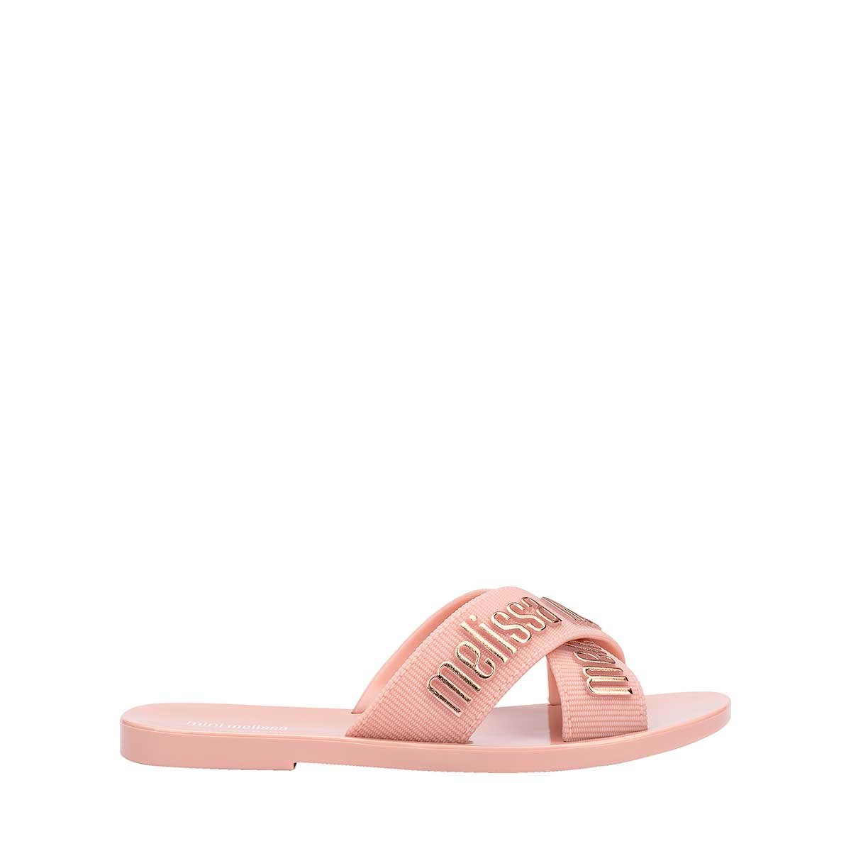 Mini Melissa M-Lover Slide Infantil Rosa Glitter 35968