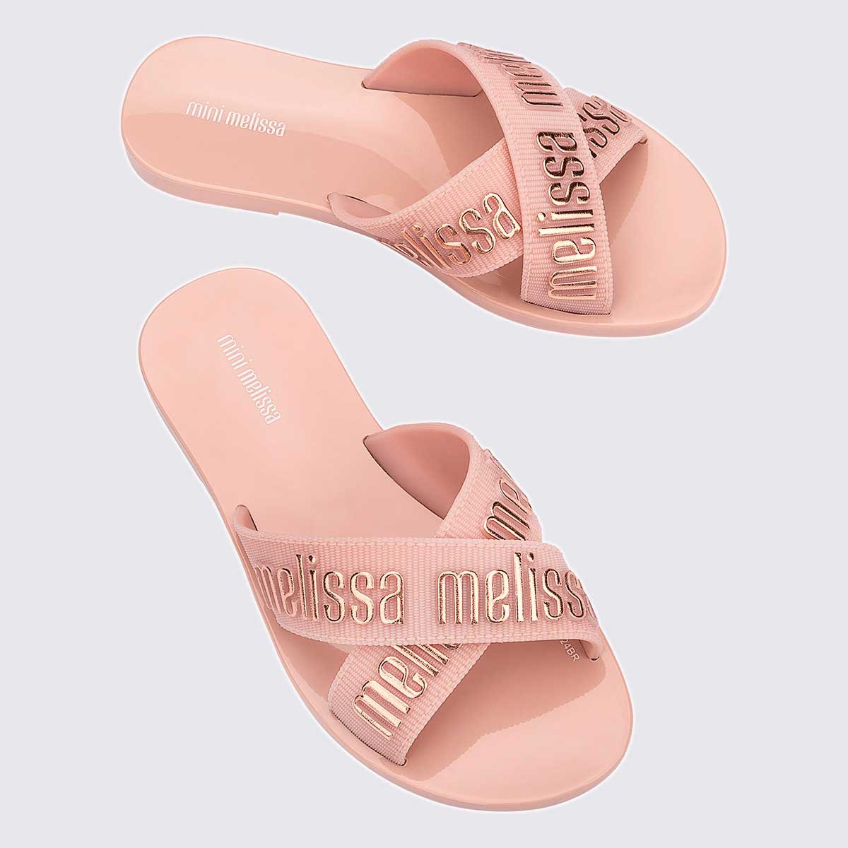Mini Melissa M-Lover Slide Infantil Rosa Glitter 35968 Rosa 5