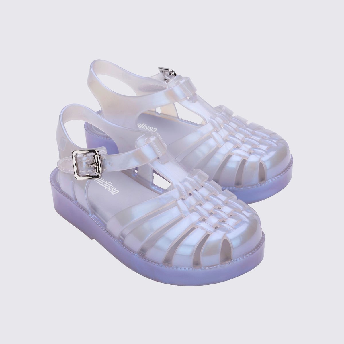 Mini Melissa Possession Baby Azul Perolado 32410 Branco 3
