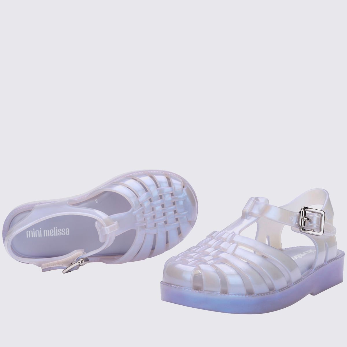 Mini Melissa Possession Baby Azul Perolado 32410 Branco 4