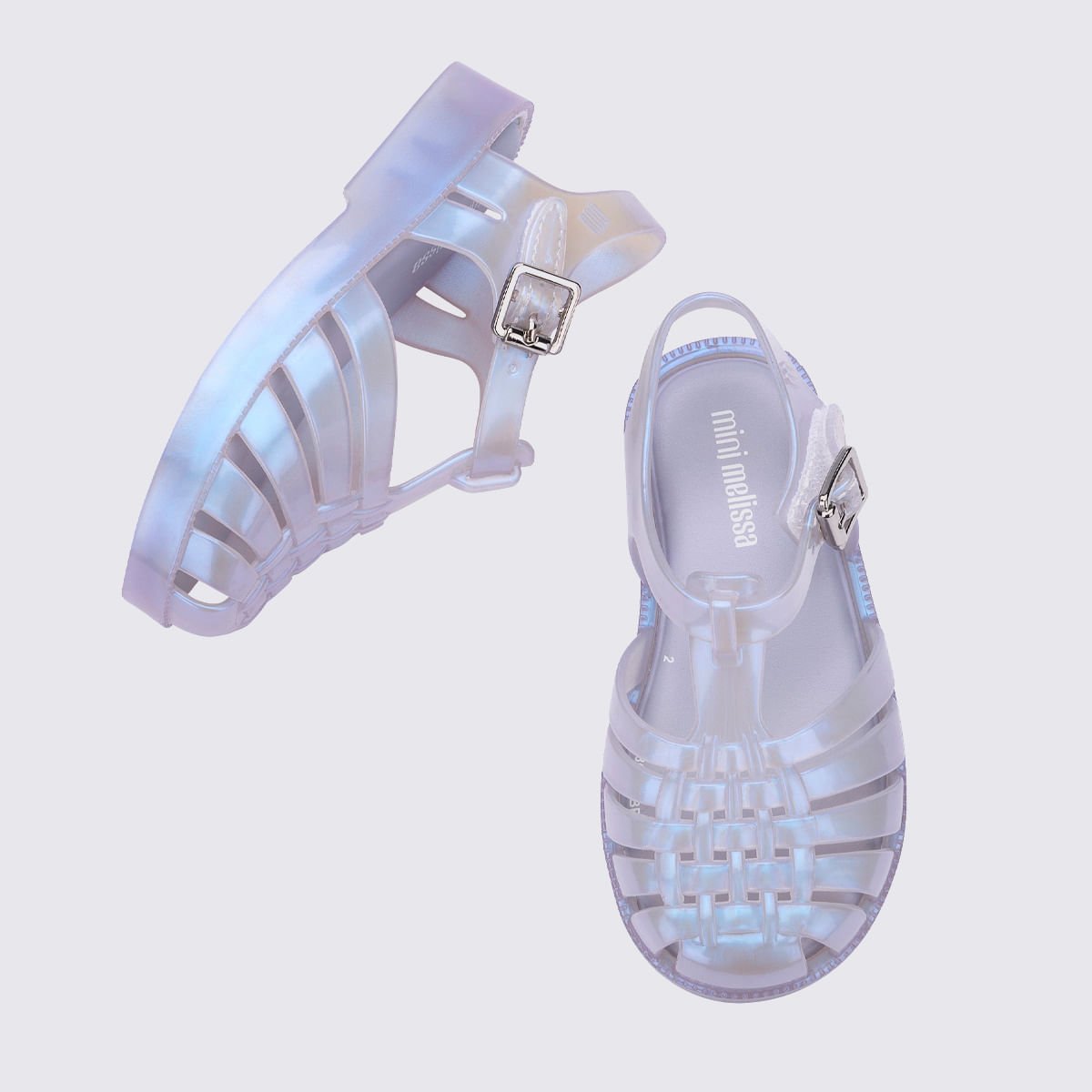 Mini Melissa Possession Baby Azul Perolado 32410 Branco 5