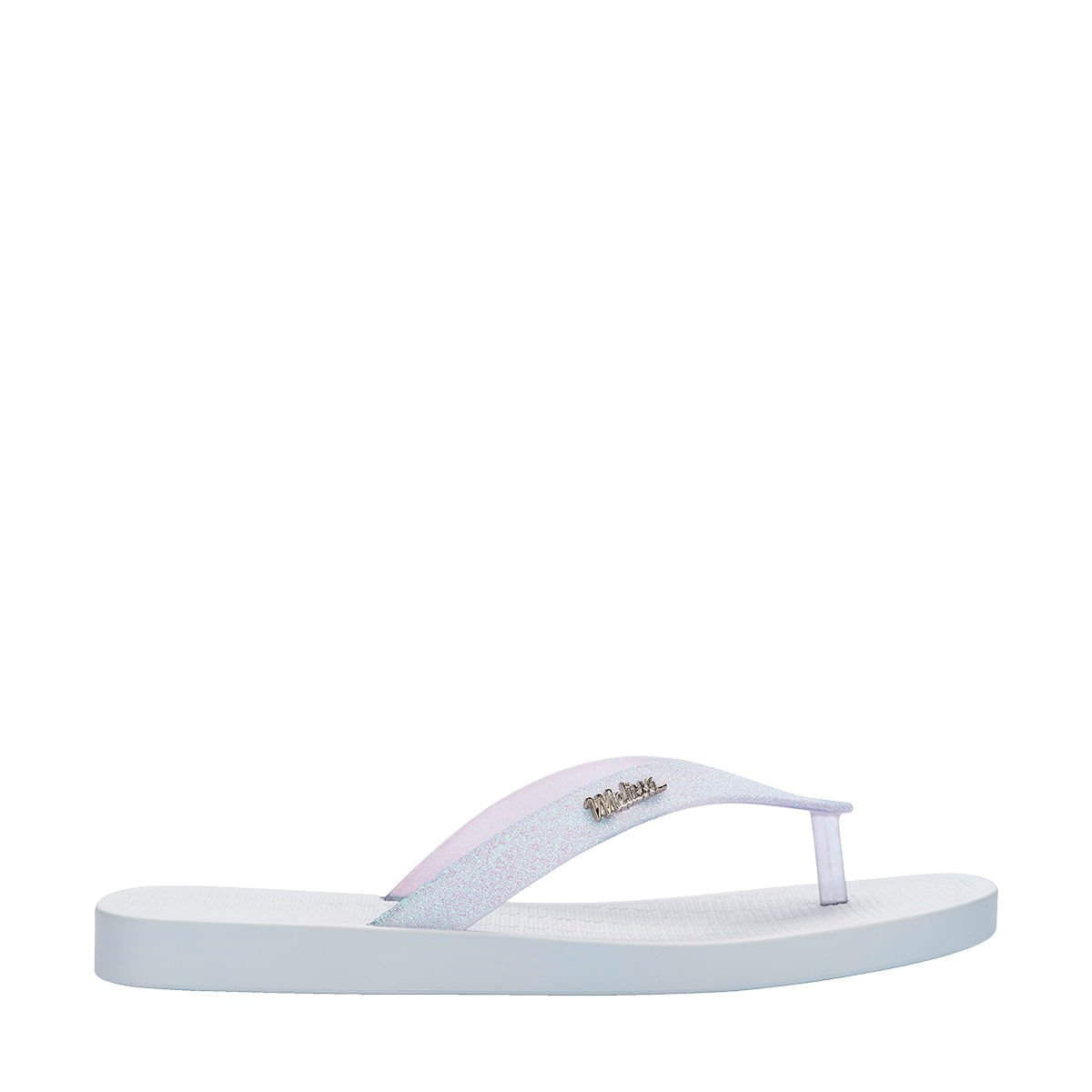Melissa Sun Long Beach II Branco Vidro Glitter 35781
