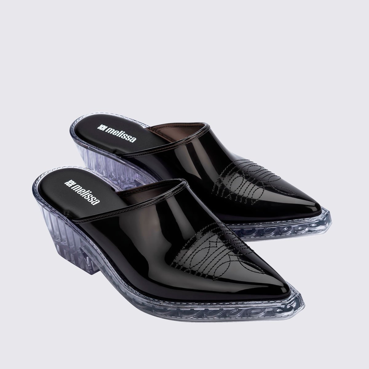 Melissa Texas Mule Preto Vidro 36189 Preto 3
