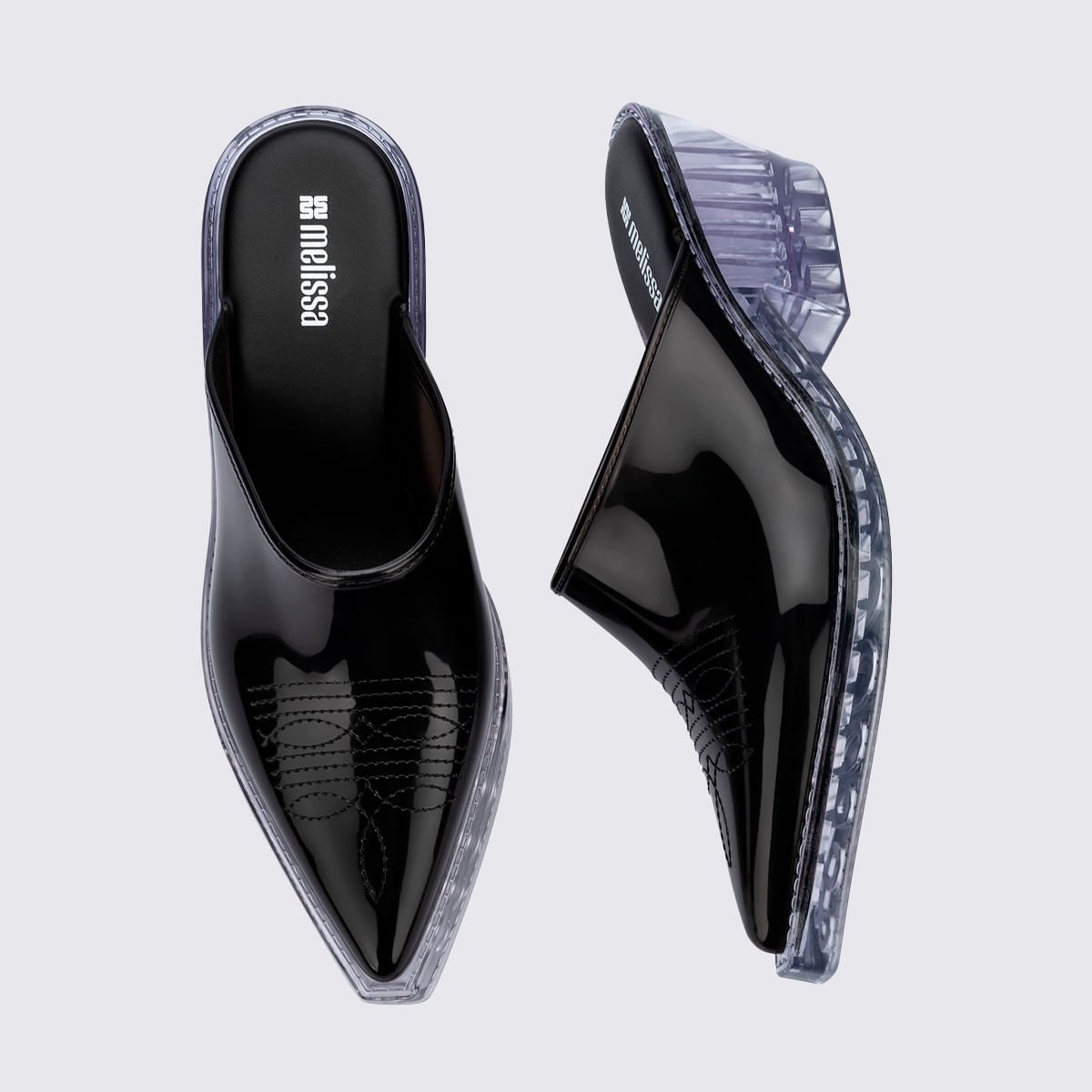Melissa Texas Mule Preto Vidro 36189 Preto 4