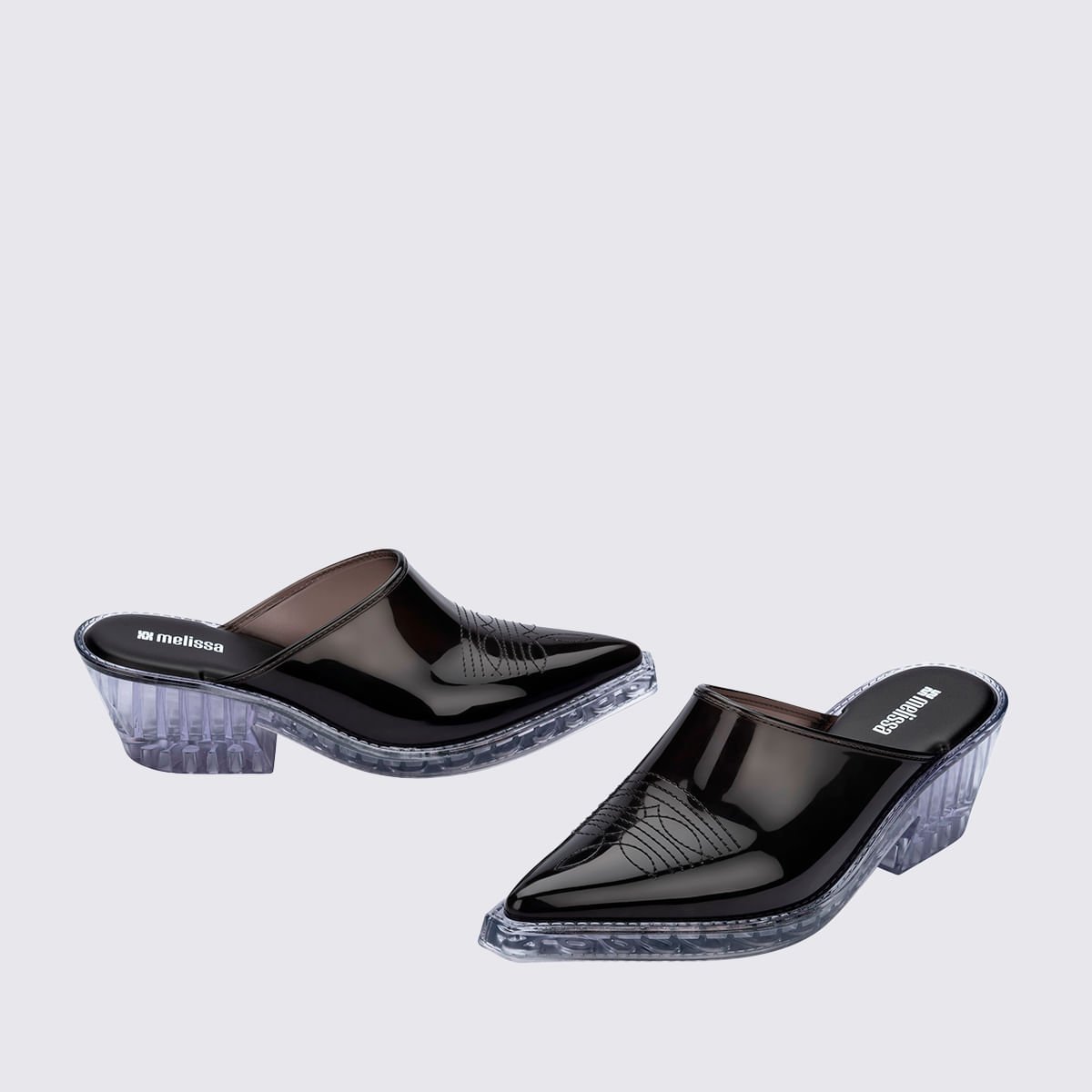 Melissa Texas Mule Preto Vidro 36189 Preto 5
