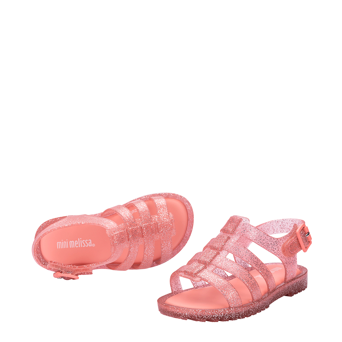 Mini Melissa Flox Baby Rosa Glitter Transparente 31675 Rosa 4