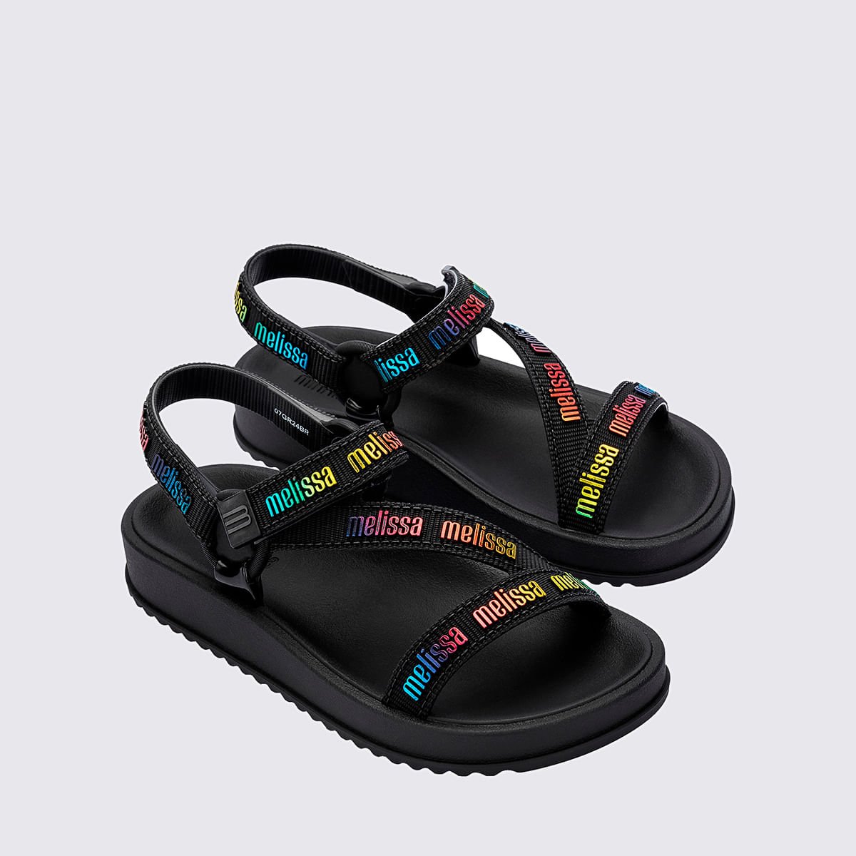 Mini Melissa Stripes M Lover Infantil Preto 35958 Preto 3
