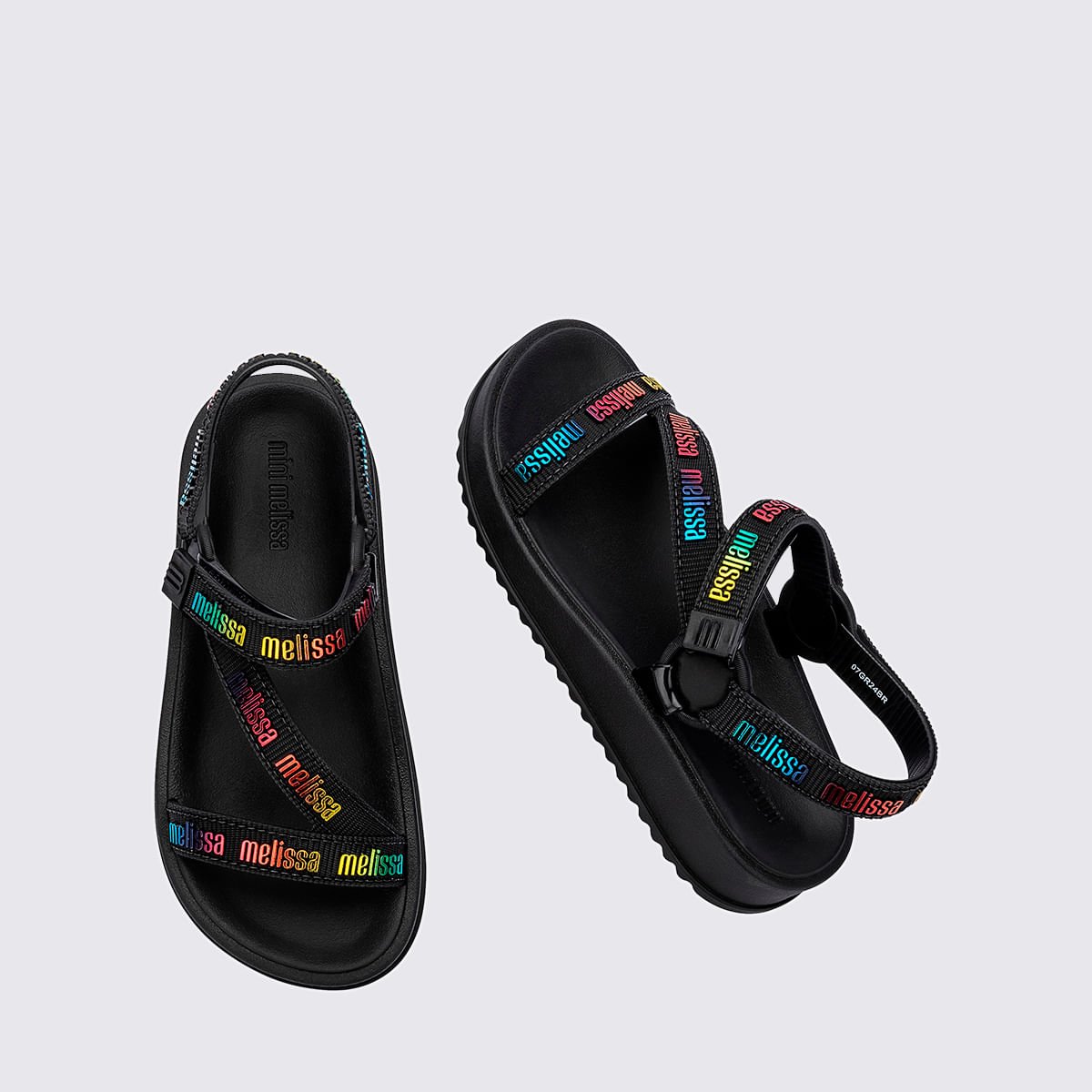 Mini Melissa Stripes M Lover Infantil Preto 35958 Preto 5