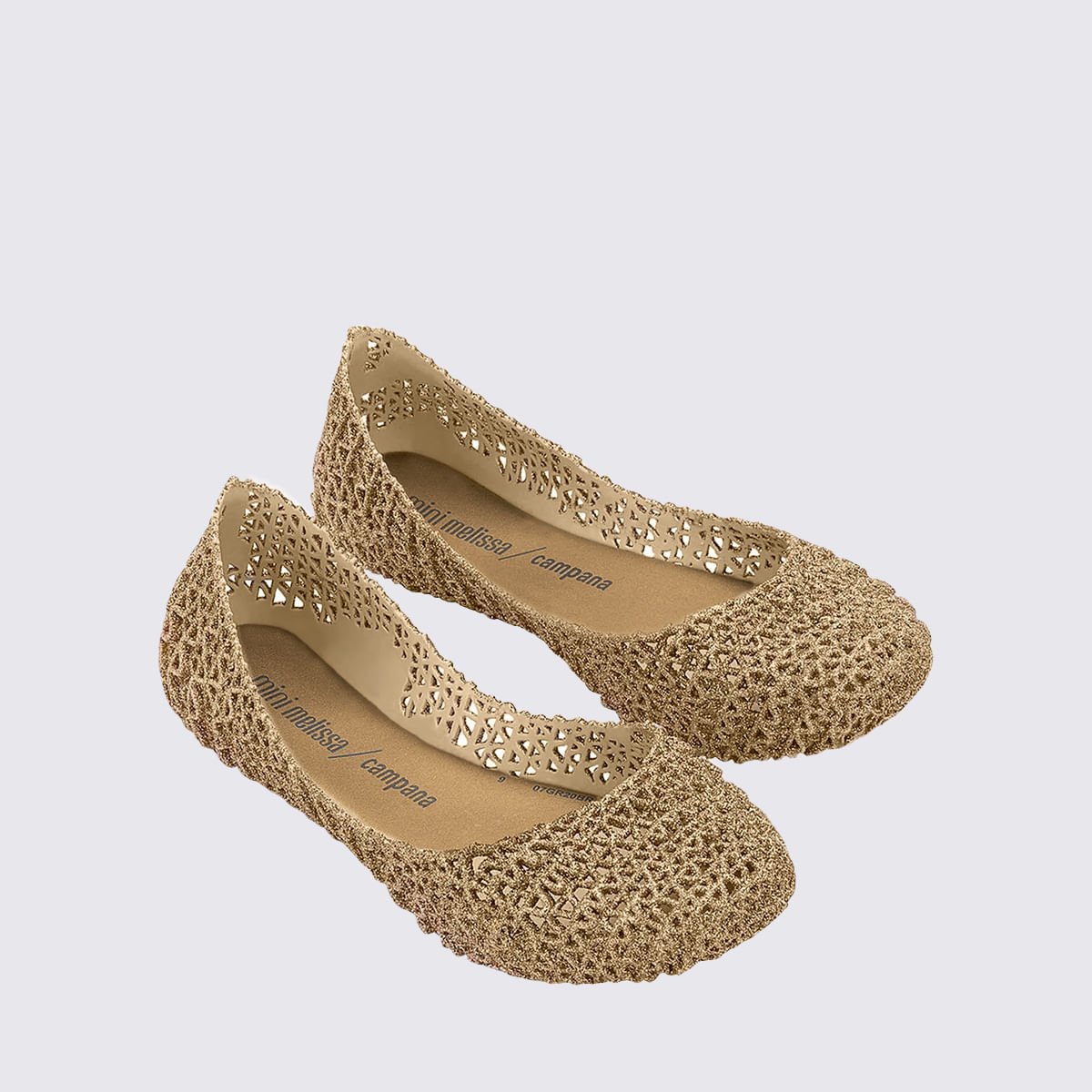 Mini Melissa Campana Papel Infantil Dourado Glitter 32996 Dourado 3