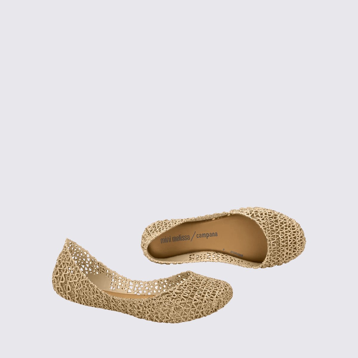 Mini Melissa Campana Papel Infantil Dourado Glitter 32996 Dourado 4