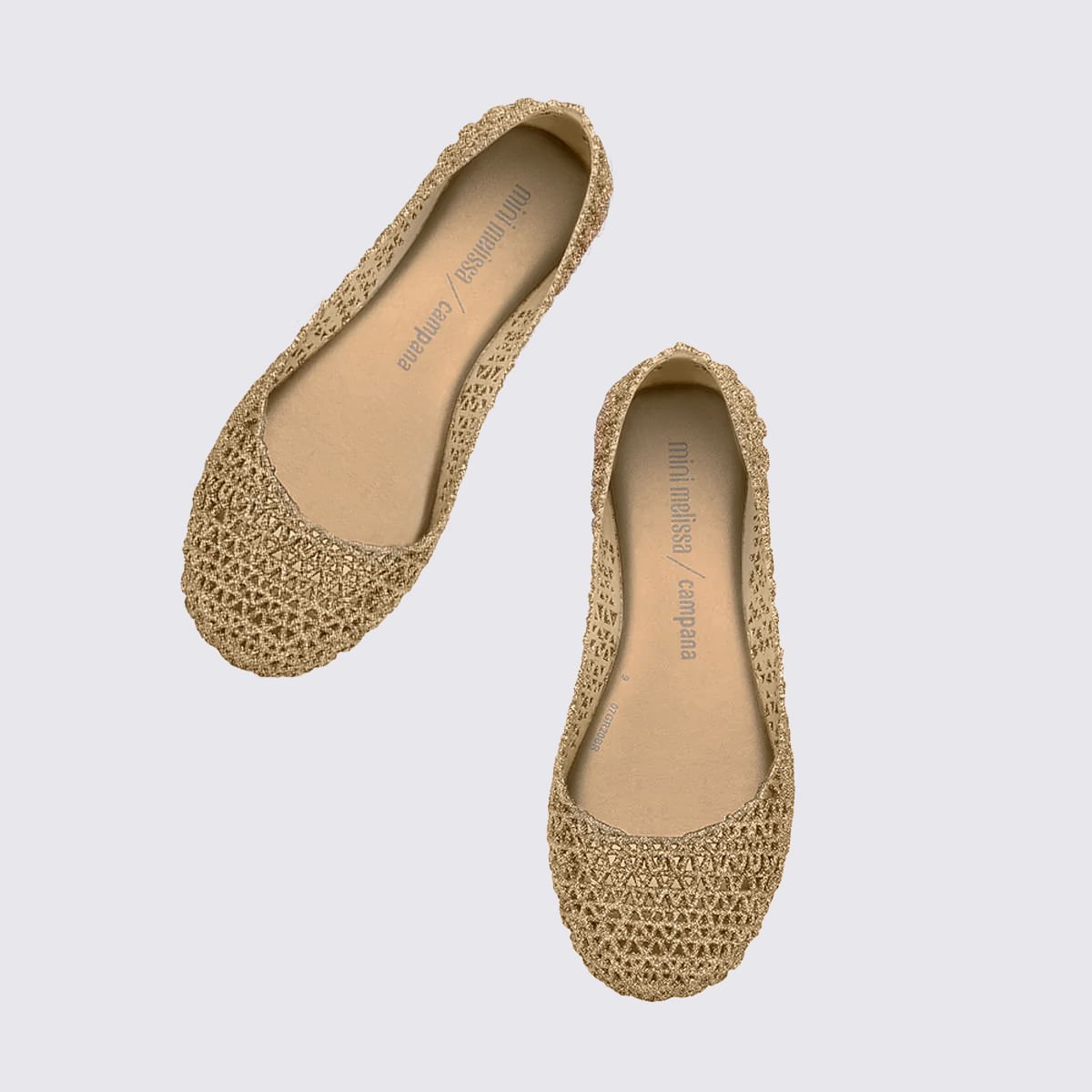 Mini Melissa Campana Papel Infantil Dourado Glitter 32996 Dourado 5