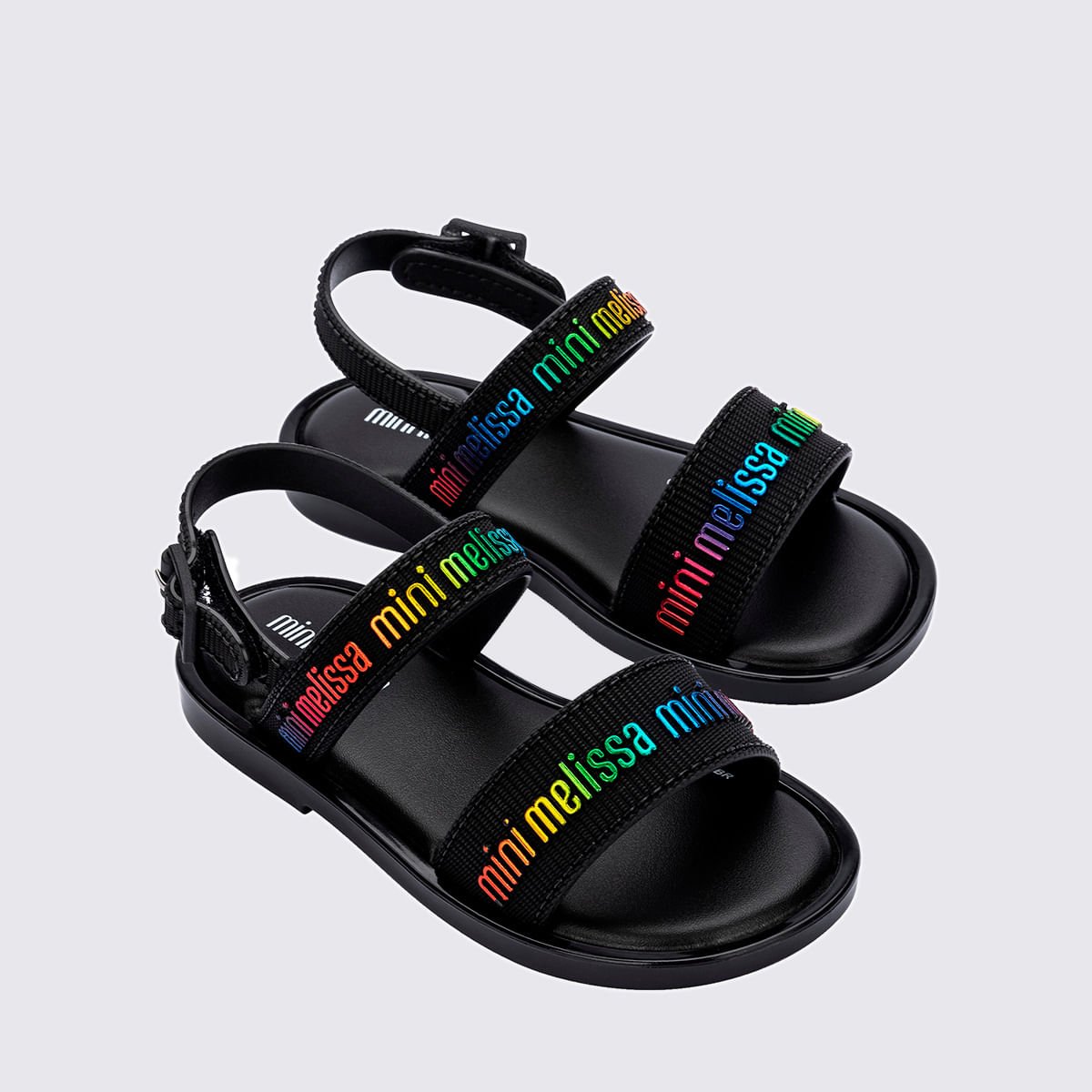 Mini Melissa Mar Sandal M Lover Preto Multicor 36112 Preto 3