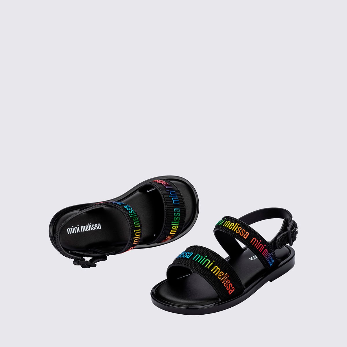 Mini Melissa Mar Sandal M Lover Preto Multicor 36112 Preto 5
