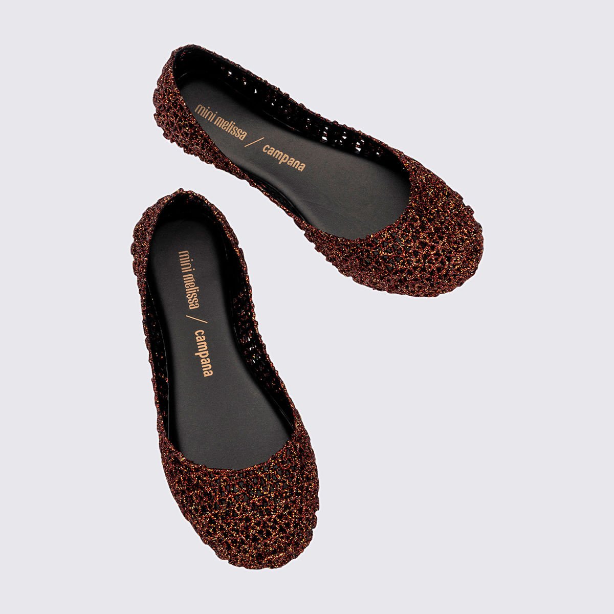 Mini Melissa Campana Papel Infantil Preto Glitter Bronze 32996 Bronze 5