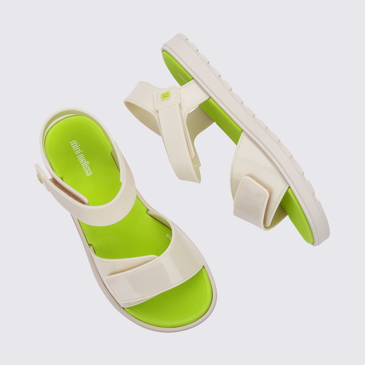 Mini Melissa Joy Infantil Bege Verde 38085 Bege 3