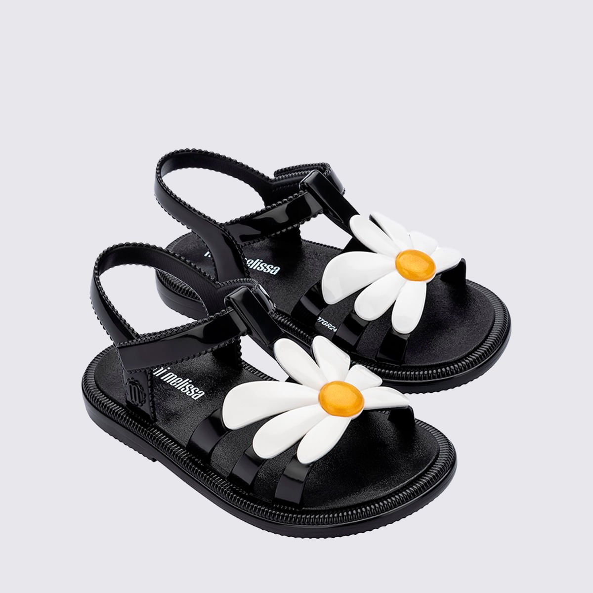Mini Melissa Hip Bloomy Baby Preto Branco 35902 Preto 3
