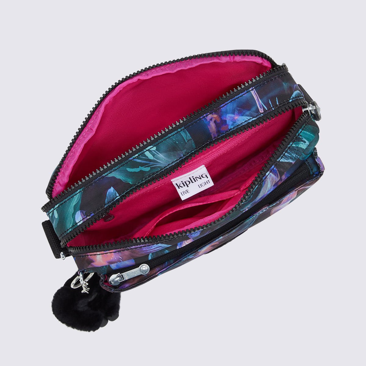 Bolsa Kipling Abanu M Estampada I62377DP Verde/Azul 3