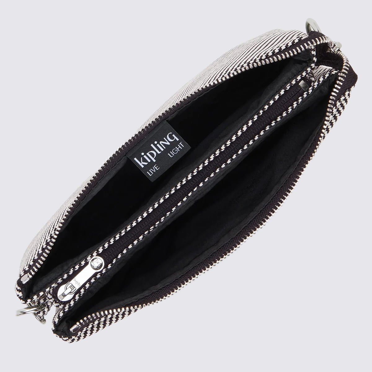 Bolsa Kipling Riri Estampado I80434SY Branco/Preto 4