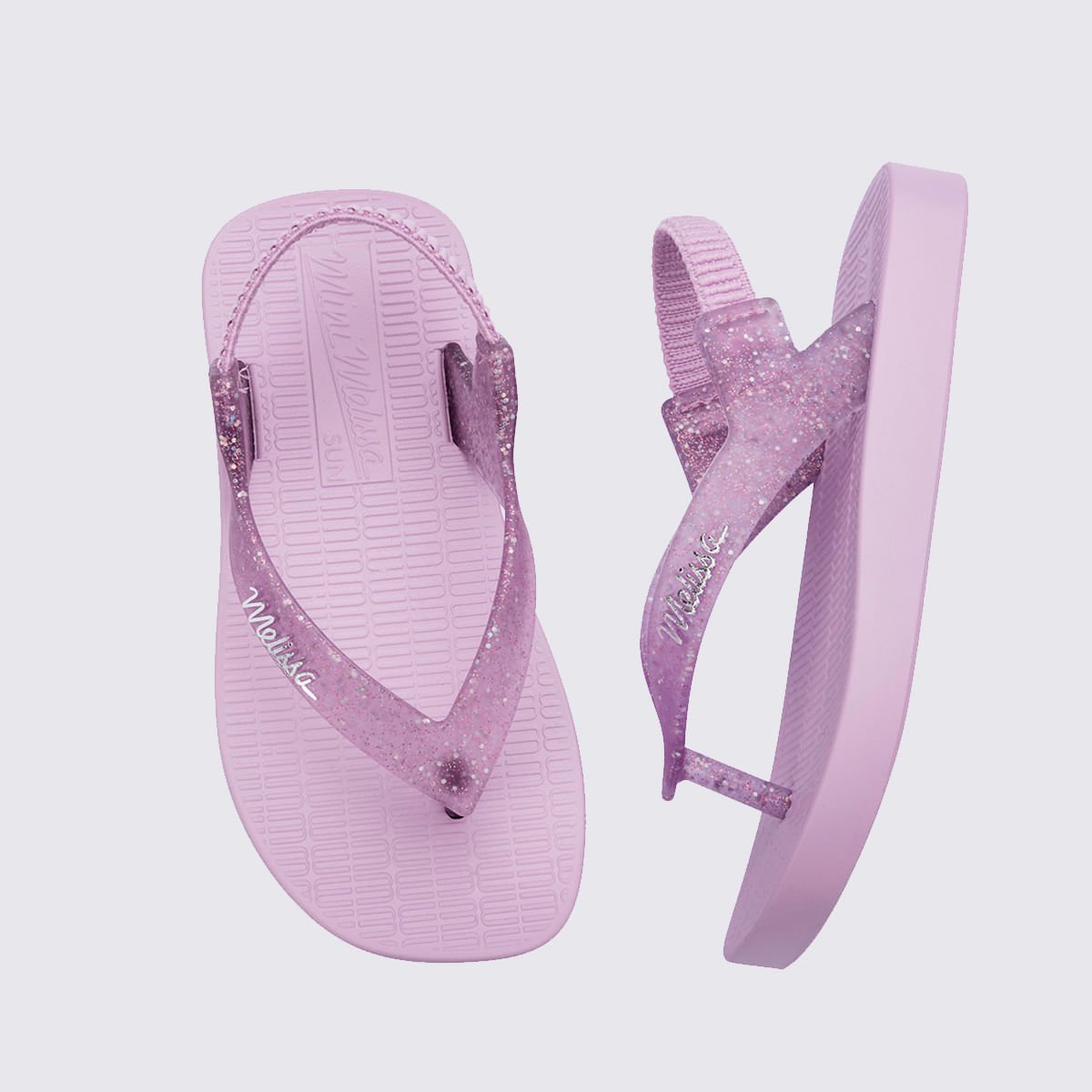 Mini Melissa Sun Long Beach Baby Lilás Glitter 35762 Lilás 3