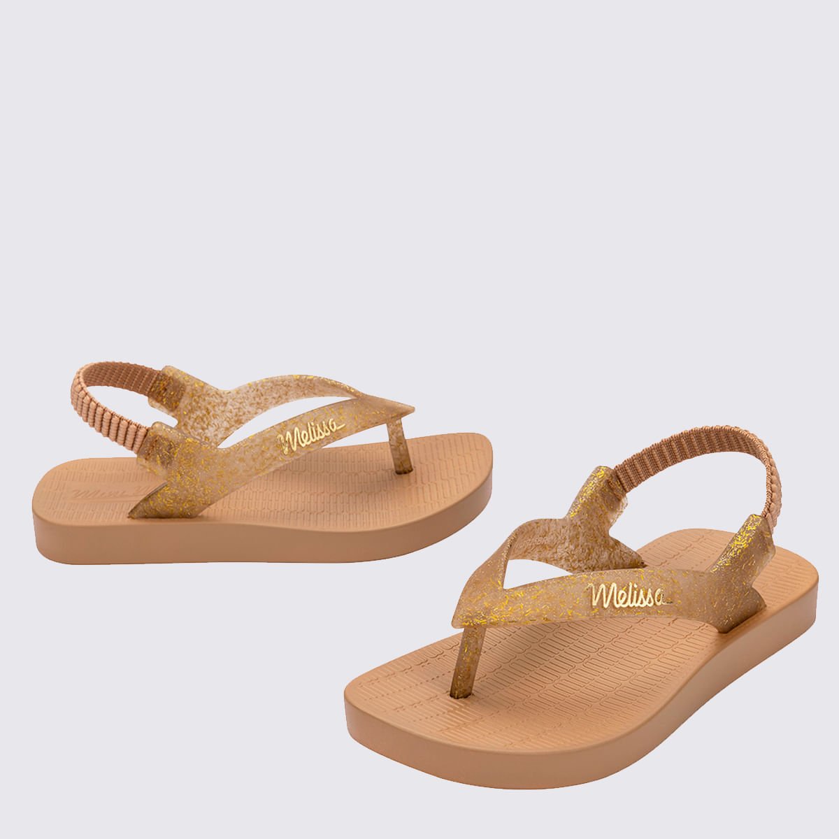 Mini Melissa Sun Long Beach Baby Bege Glitter 35762 Bege 4