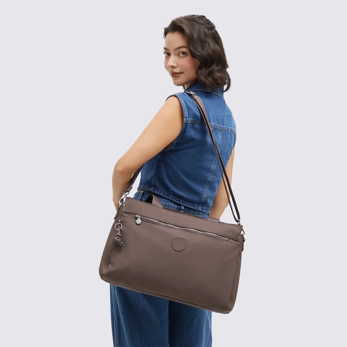 Bolsa Kipling Elysia Work Marrom I80665GG Marrom 8
