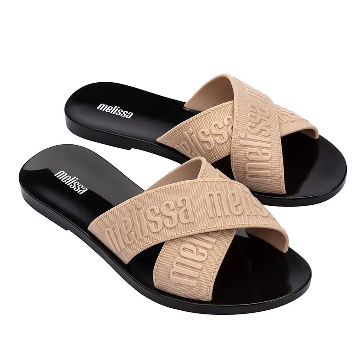Melissa M Lover Slide Bege Preto 35740 Bege 3