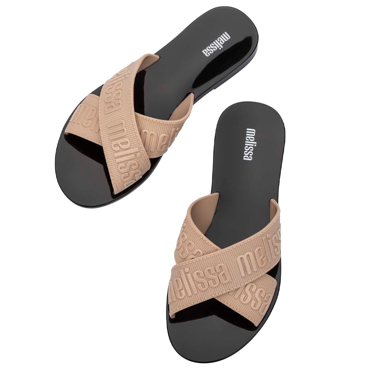 Melissa M Lover Slide Bege Preto 35740 Bege 5