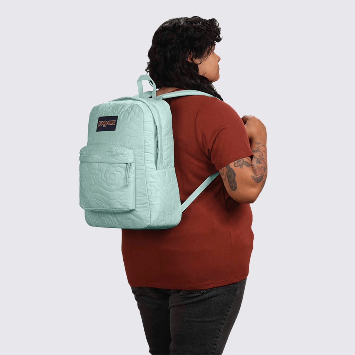 Mochila Jansport Superbreak Plus FX Fresh Mint Daisy Daydream 4QUAGK7 Verde 6