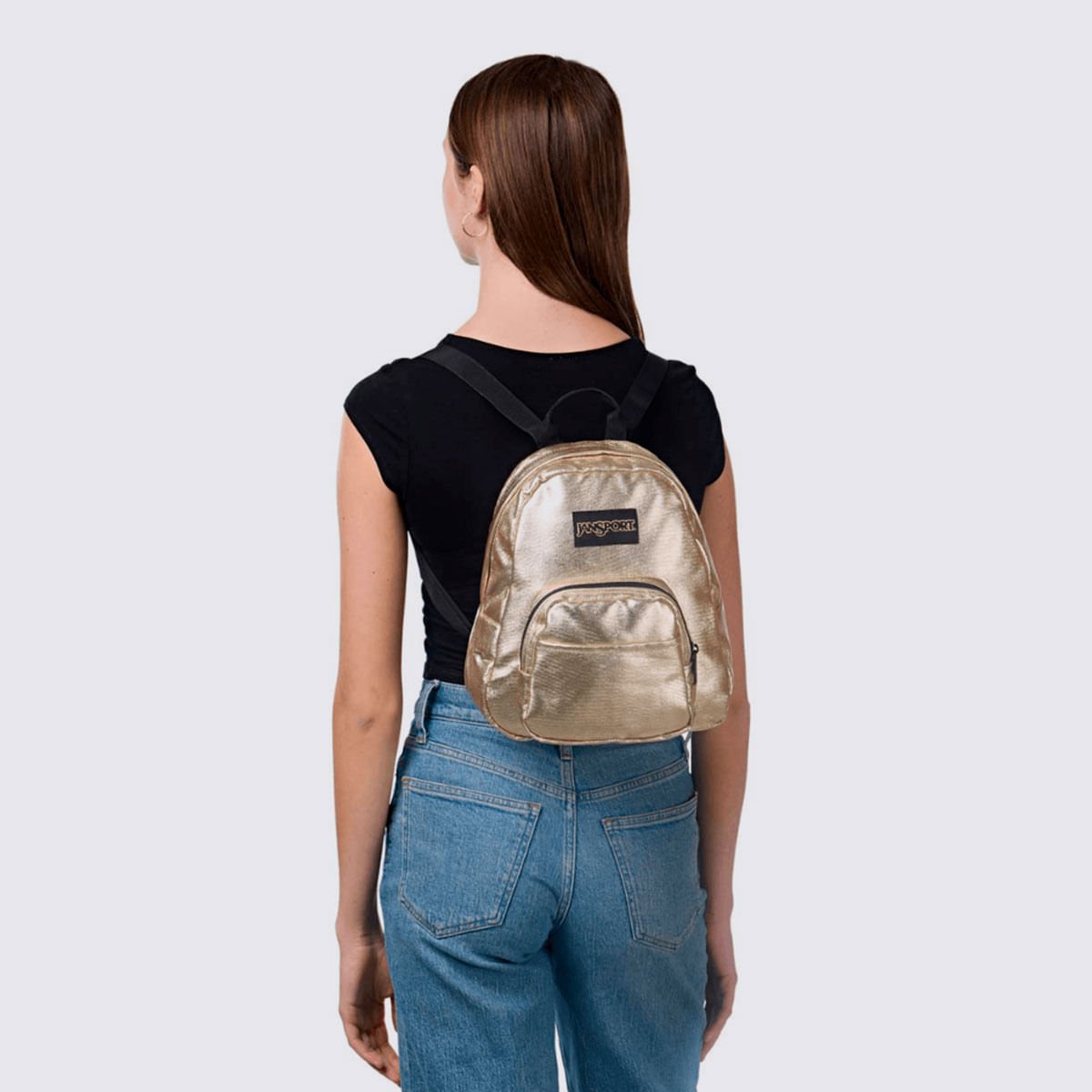 Mini Mochila Jansport Half Pint Fx Surreal Shine Gold 3C4JLA9 Dourado 5