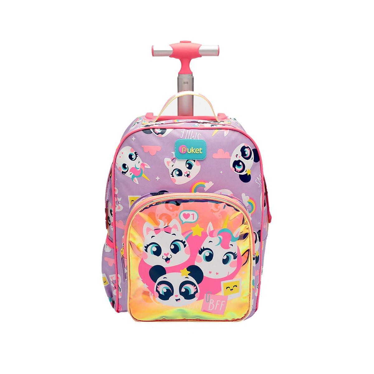 Mochila Puket com Rodinha Multibichos Best Friend