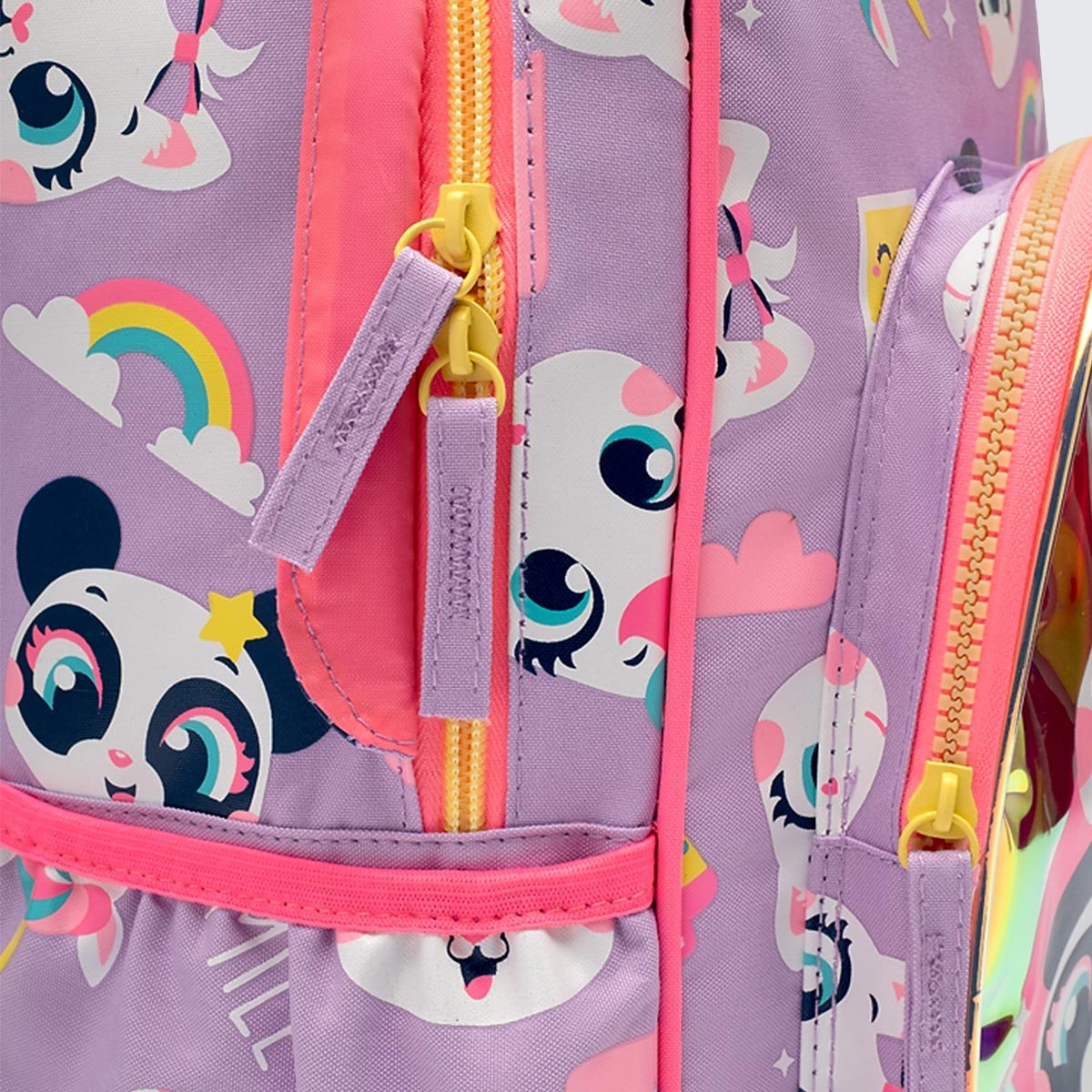 Mochila Puket com Rodinha Multibichos Best Friend Lilás 5