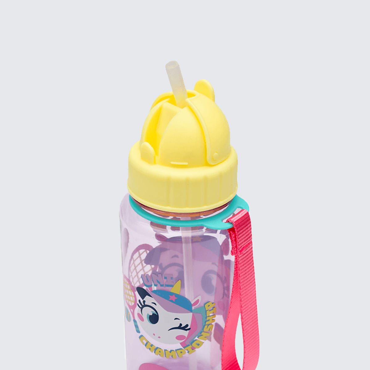 Garrafa Puket com Canudo Unicórnio Tênis Amarelo 3