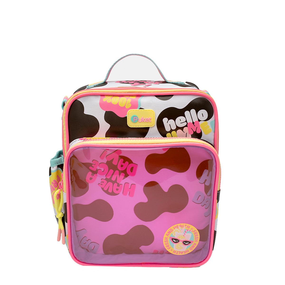 Lancheira Térmica Puket com Bolso Frontal Vaca Summer