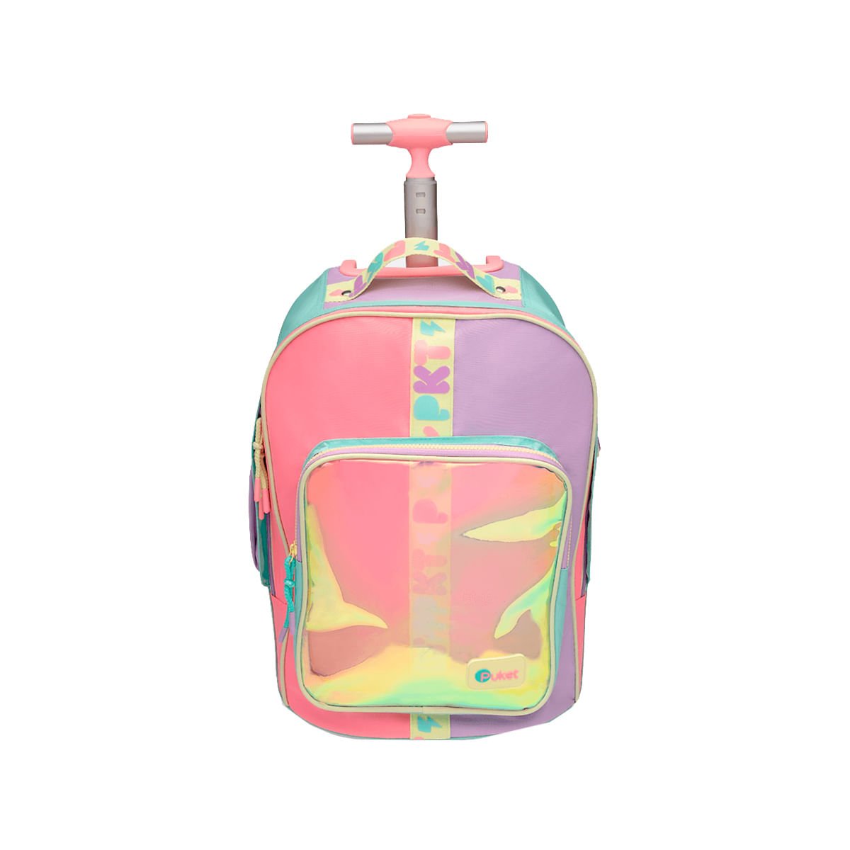 Mochila Puket com Rodinha Color Block