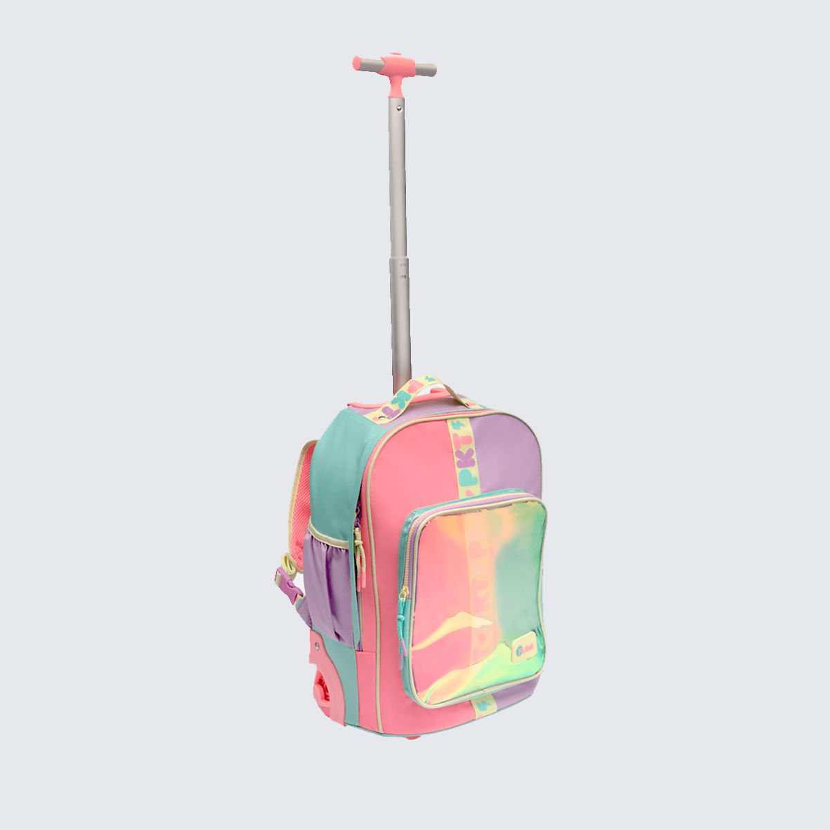 Mochila Puket com Rodinha Color Block Multicores 2