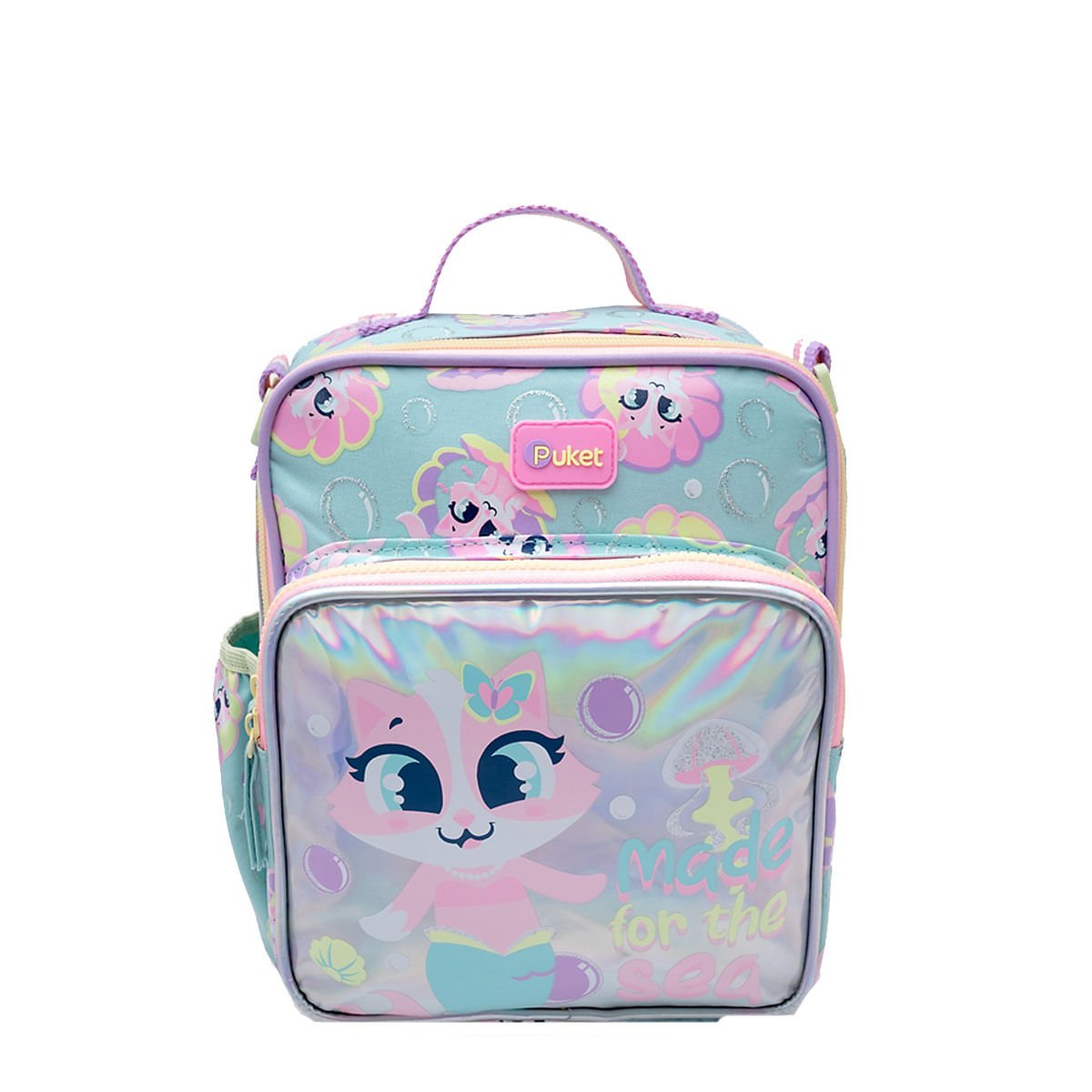 Lancheira Térmica Puket com Bolso Frontal Gata Sereia
