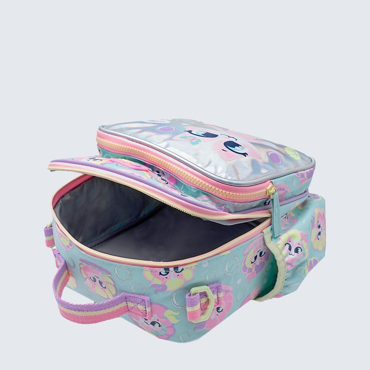 Lancheira Térmica Puket com Bolso Frontal Gata Sereia Verde 3