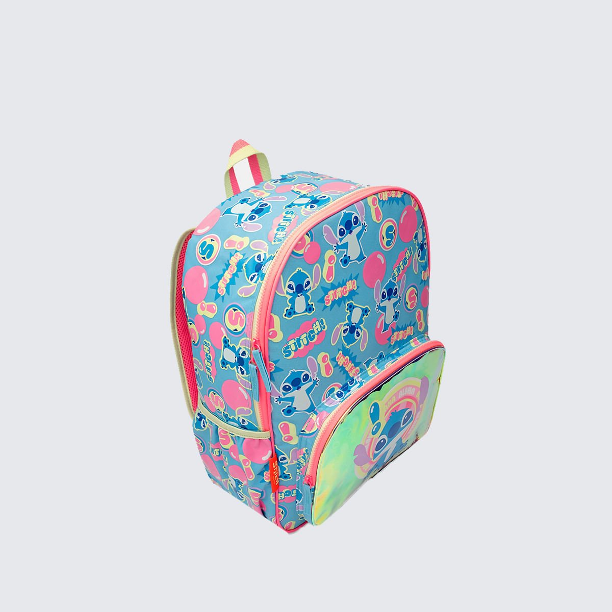 Mochila Puket Holográfica Stitch Azul 3